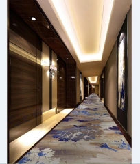 Custom Printed Carpet For Hotel Corridor Nylon Material Abstrate Design Fire Resistant Hotel Hallway Carpet