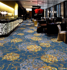 Banquet Hall Flooring Nylon Printed Carpet Luxury Pattern Design For 5 Star Hotel