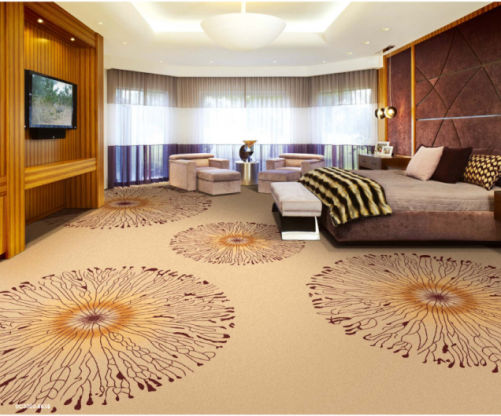 5 Star Hotel Guestroom Carpet Fire Resistant Carpet For Bedroom