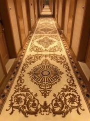 Banquet Hall Flooring Nylon Printed Carpet Luxury Pattern Design For 5 Star Hotel