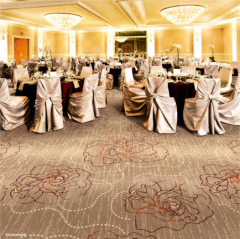 Luxury Hotel Ballroom Carpet Modern Design Fire Resistance Axminster Carpet