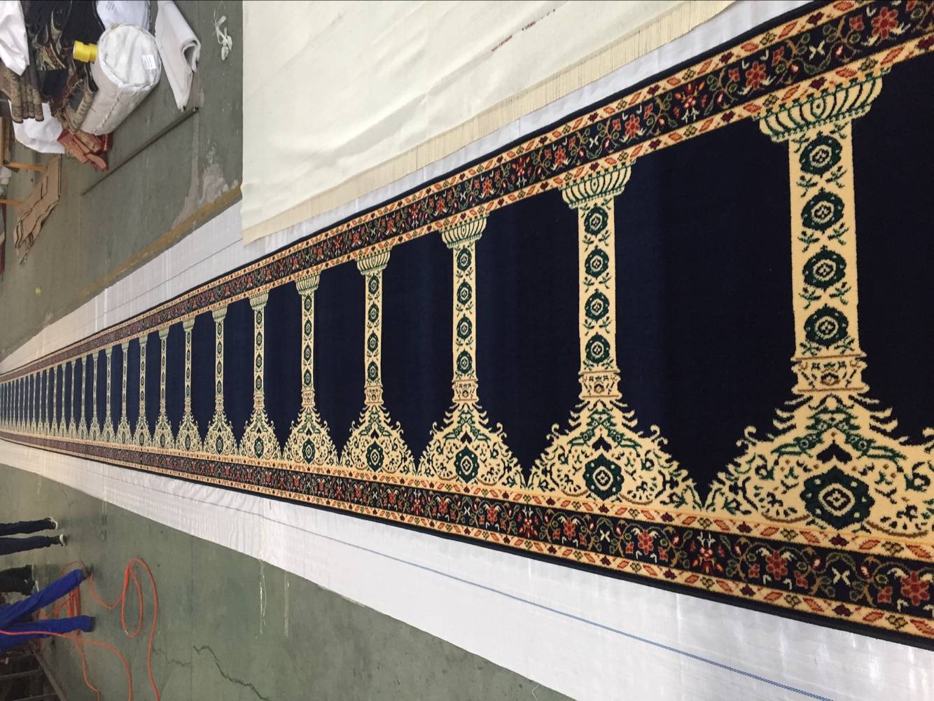 100% PP Anti-skip Muslim Wilton Prayer Carpet for Mosque