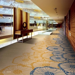 7.5mm pile hight pattern luxury Axminster carpet, colorful wall to wall carpet