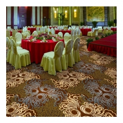 Banquet Hall Flooring Nylon Printed Carpet Luxury Pattern Design For 5 Star Hotel