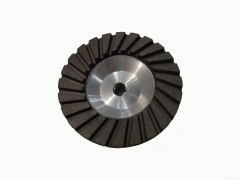 Aluminum backdiamond cup wheel for concrete grinding