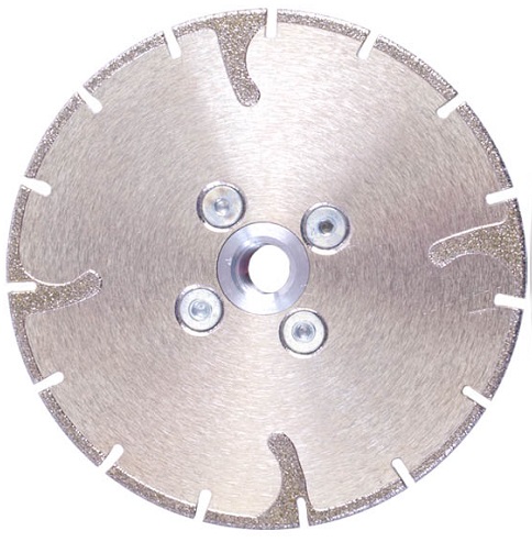 electroplating diamond cutting disc with protection segment