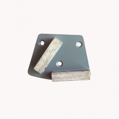 Concrete floor preparation plates—metal bond trapezoid (double segments)