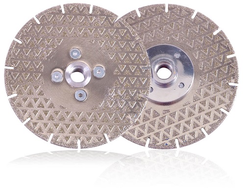 electroplating diamond cutting disc with triangle surface