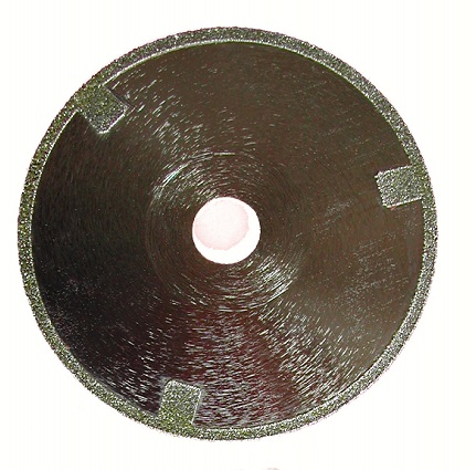 electroplating diamond cutting disc with protection segment