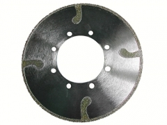 electroplating diamond cutting disc with protection segment