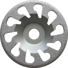 spiral vacuum brazing diamond cup wheel for concrete grinding