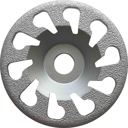 spiral vacuum brazing diamond cup wheel for concrete grinding