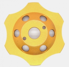 PCD cup wheel for concrete floor preparation