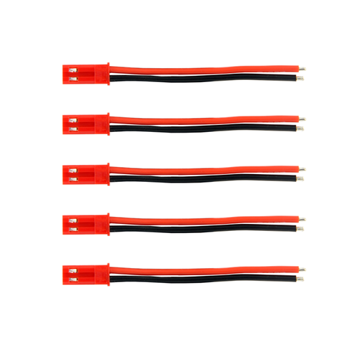 SPCMAKER 5pcs JST Female Red and Black Cable 45mm 20AWG Silicone Cable Wire DIY For Battery ESC Motor RC Drone