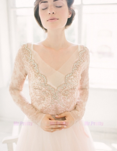 long sleeve wedding top