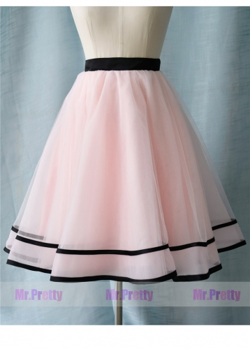 Light Pink Short Tulle Skirt Party Bridesmaid Skirts/Kids Skirt