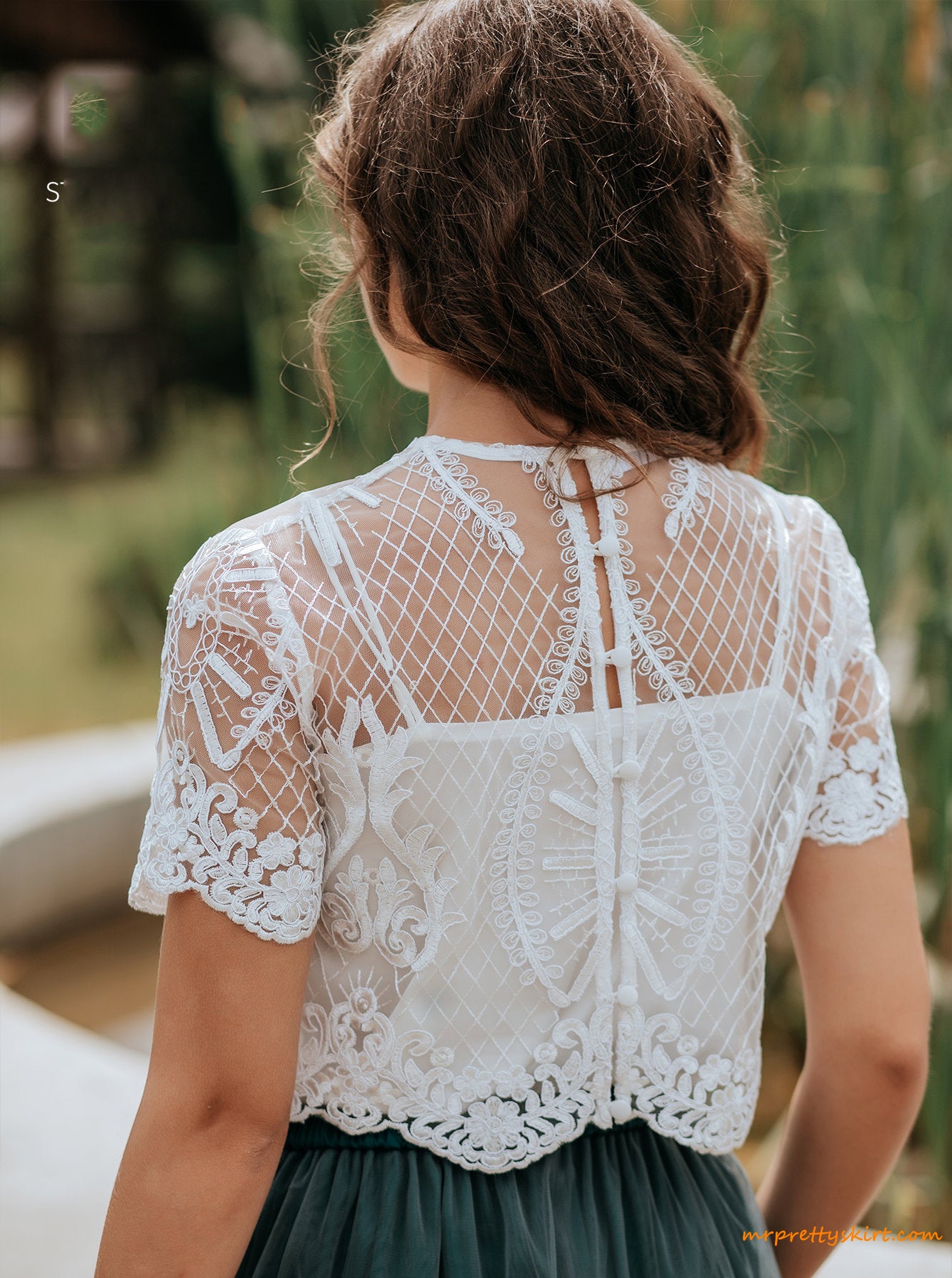 Ivory Lace Lace Wedding Top