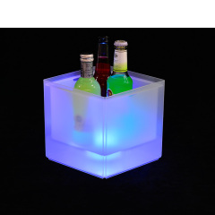 Small size double layer PP led ice bucket