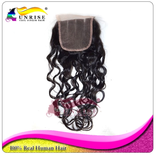 wholesale 8A Grade virign brazilian hair curly Lace Closure Bleached Knots 4x4",5x5"  Virgin Hair top Closure  free/middle/3 Part Lace Closure