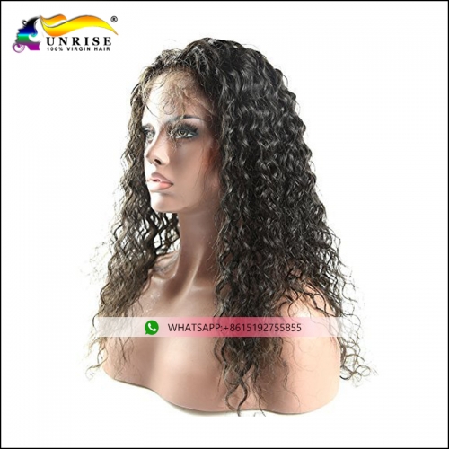 Wholesale price fashion curly glueless lace front wig Indian remy wigs for black women with baby hair