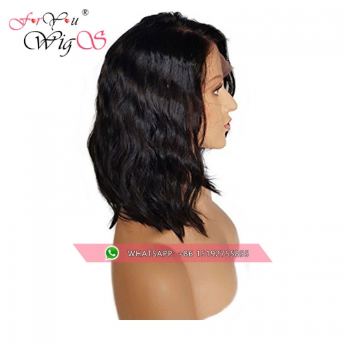 TOP  quality 100% human hair bob wig glueless,free part  straight lace front bob wig