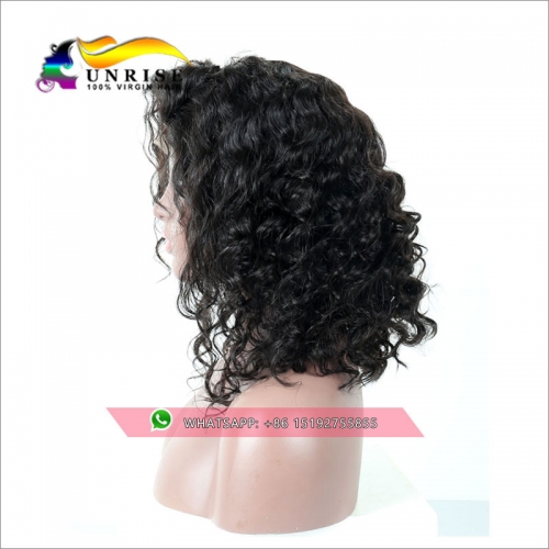 New fashion heavy density curly human hair peruca front lace Chinese hair wig with baby hair