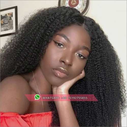 Afro kinky Curly lace front wigs for black women,brazilian hair lace front human hair wigs pre plucked,13x6inches,13x4inch