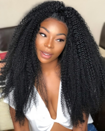 Top quality 100% human hair lace wigs kinky curly, glueless African American human hair wigs free shipping