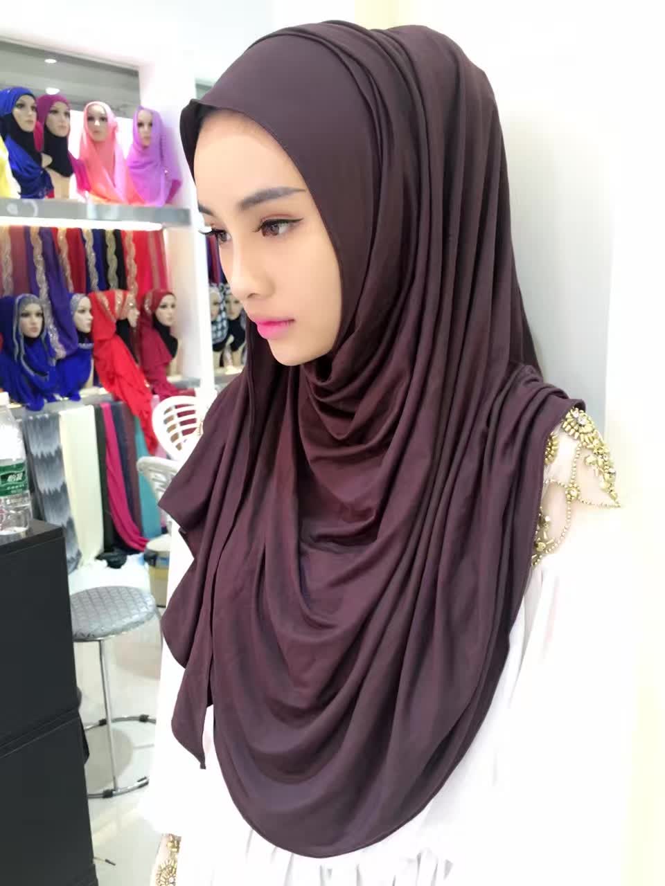 Latest jersey 10 colors instant hijab-TJ2984