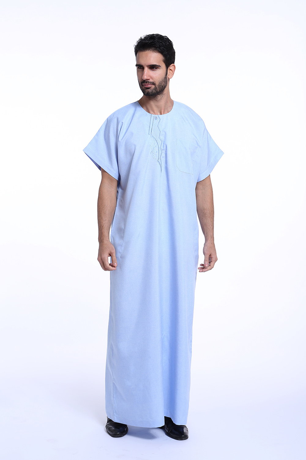 Wholesale solid color islamic dubai men's abaya-LR801,MEN ABAYA