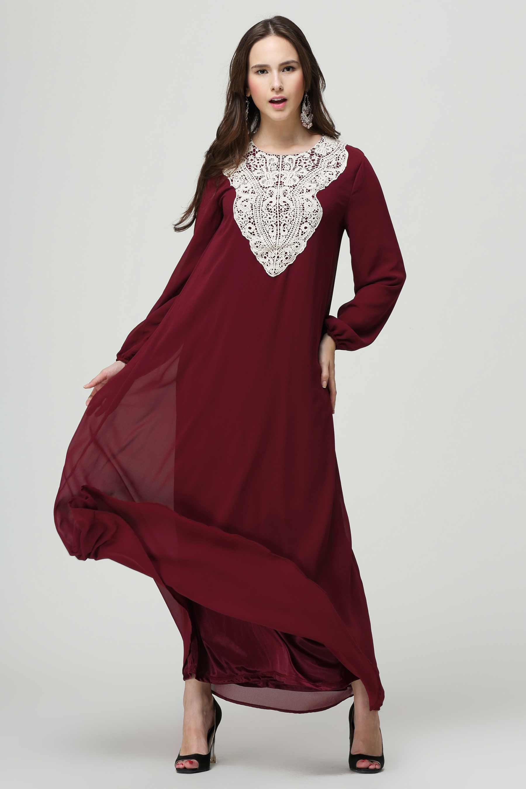 Hot selling islamic women wear muslim abaya maxi dress-MS002,DRESSES