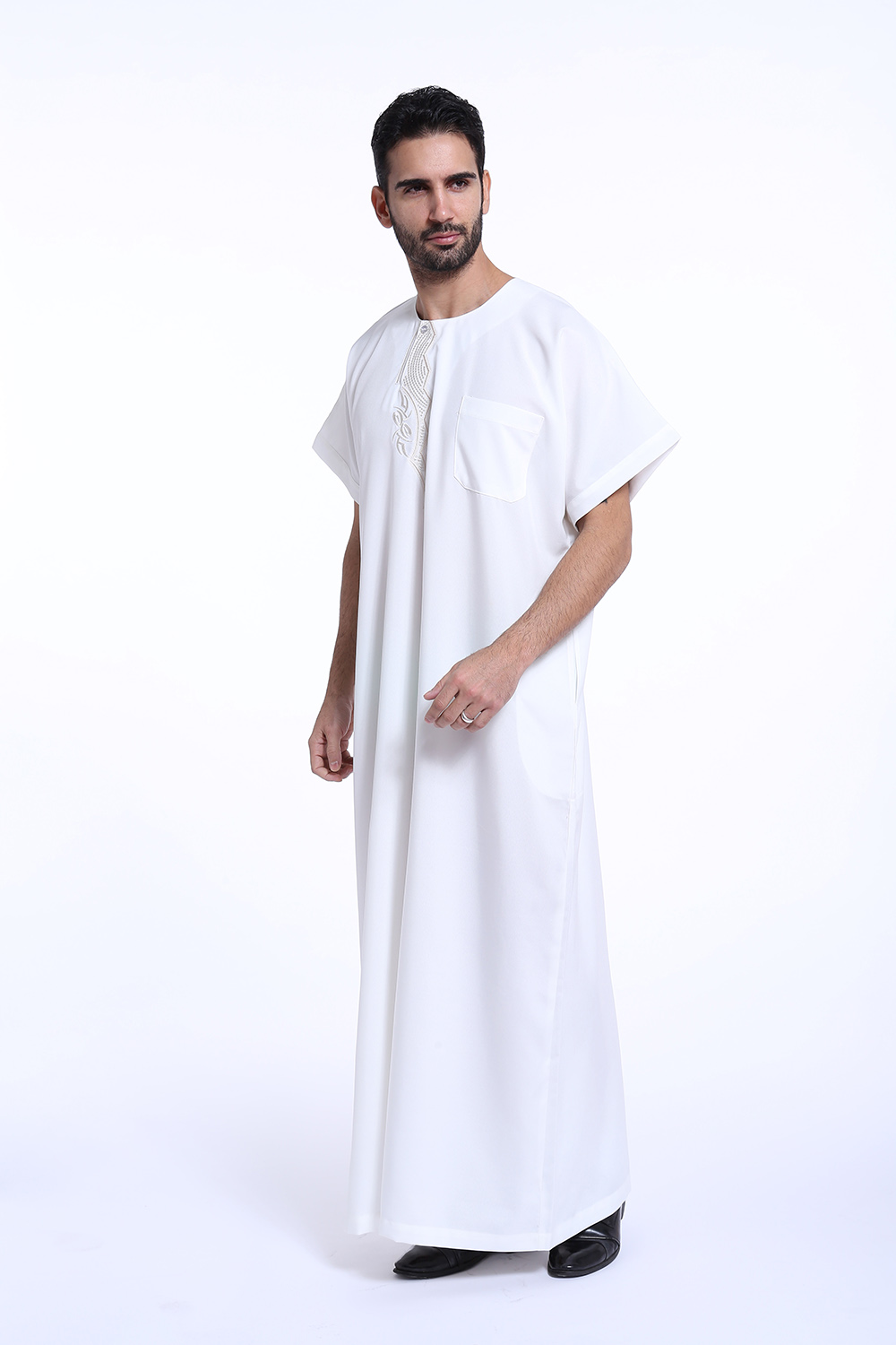 Wholesale solid color islamic dubai men's abaya-LR801,MEN ABAYA