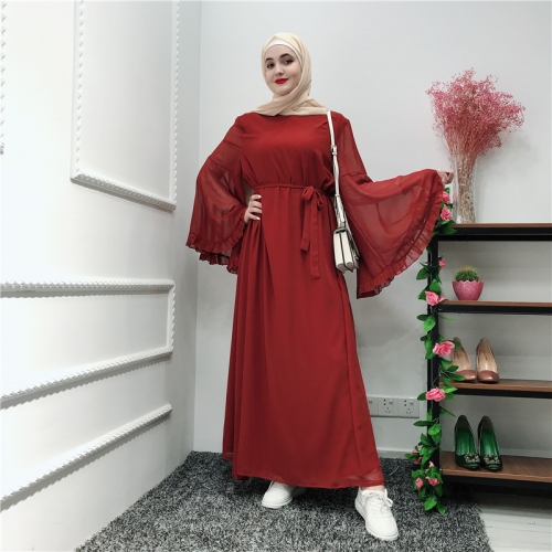 Latest Design Chiffon Muslim Dress LR238,DRESSES