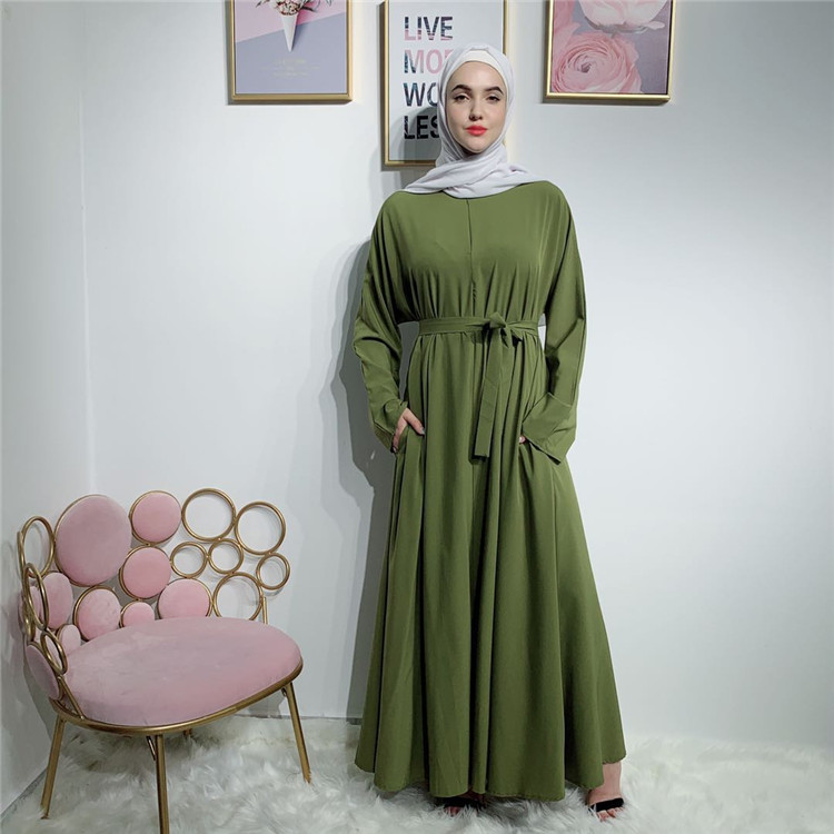 nursing dress soft crepe muslim abaya-LR257