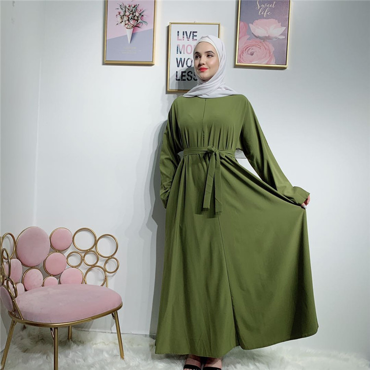 nursing dress soft crepe muslim abaya-LR257
