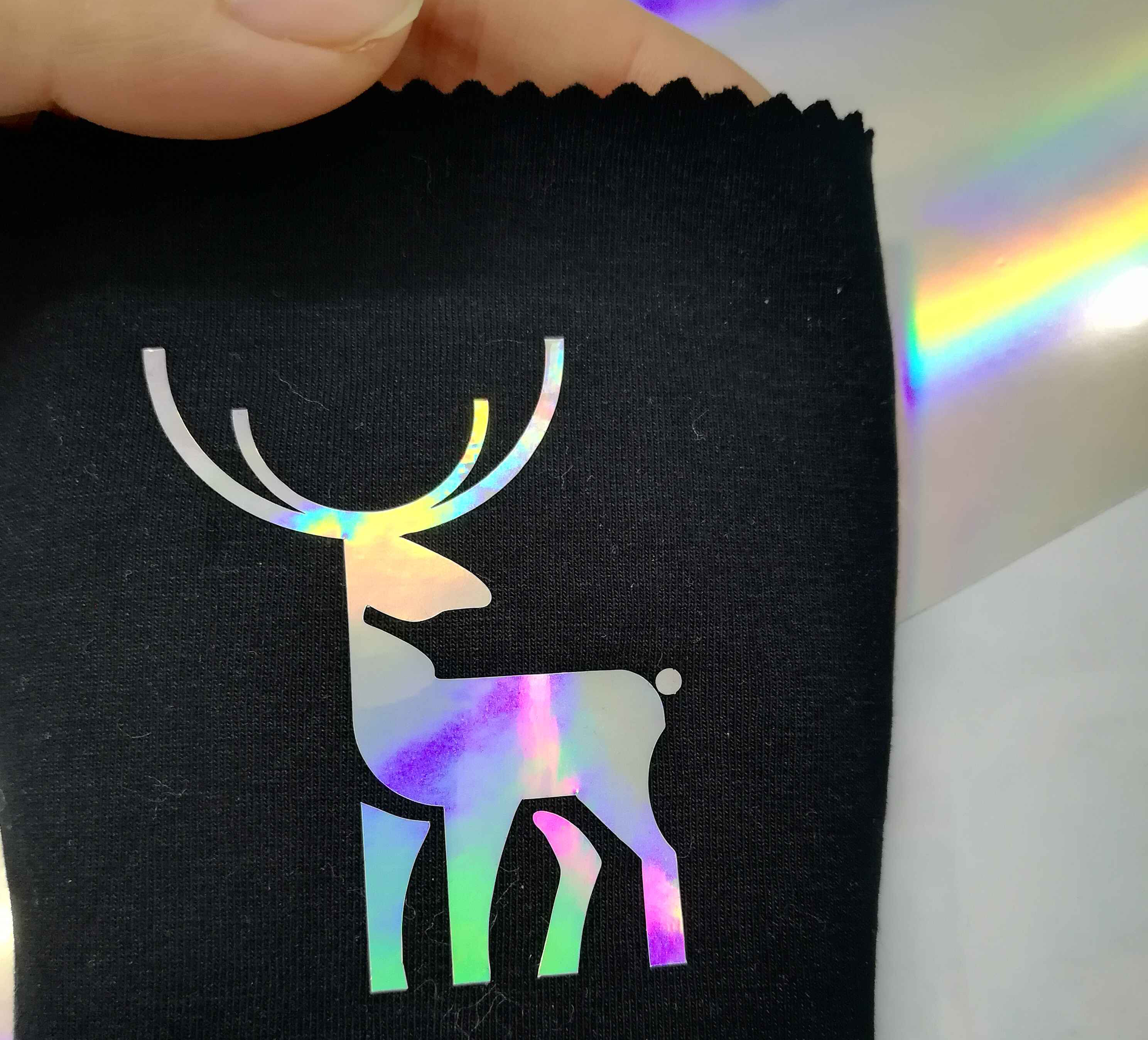 Hologram Rainbow Color Heat Transfer Vinyl For Textile