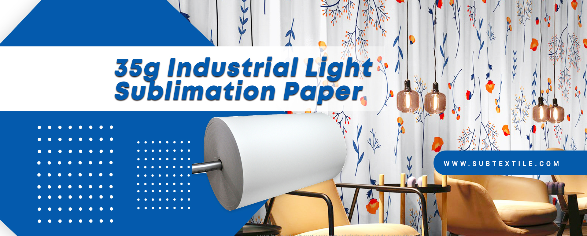 35gsm Uncoated and Environmentally friendly Sublimation Paper Jumbo Roll