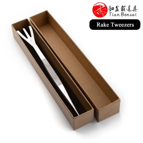 Bonsai tools JTT-02 Bonsai Tweezers stainless steel rake robust very firm and durable made by Tian Bonsai