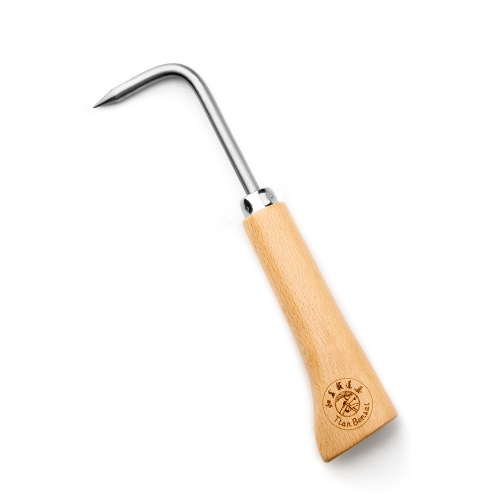 Bonsai tools hook 23 cm (9") wooden handle stainless steel hook robust very firm and durable made by Tian Bonsai