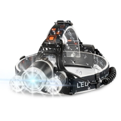 Headlamp, IKAAMA 6000 High Lumens Brightest Head Lamp, 18650 USB Rechargeable LED Work Headlight Flashlight Waterproof Flashlights 4 Modes Headlamps for Adults Running Camping Fishing Hiking Biking