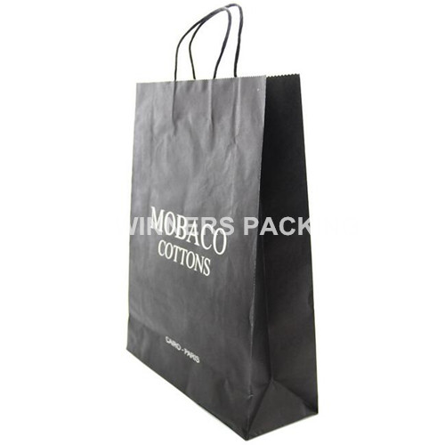 Recycled Flat Handle kraft paper bag luxury paper gift bag with your logo