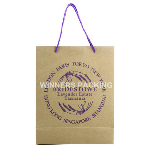 Factory Price Custom Printed Brown Kraft Paper Bag for Gift