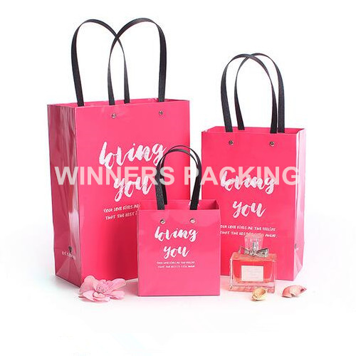 Recycled colorful printing gift paper bag for shopping