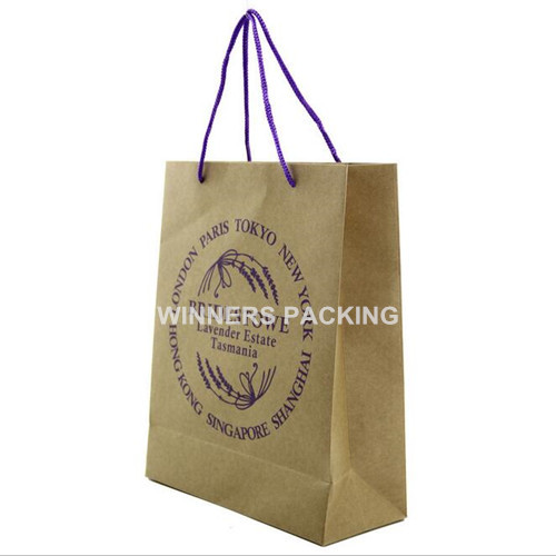 Factory Price Custom Printed Brown Kraft Paper Bag for Gift