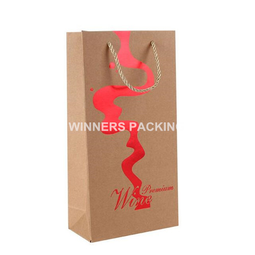 Decorative pattern wine bottle paper bag