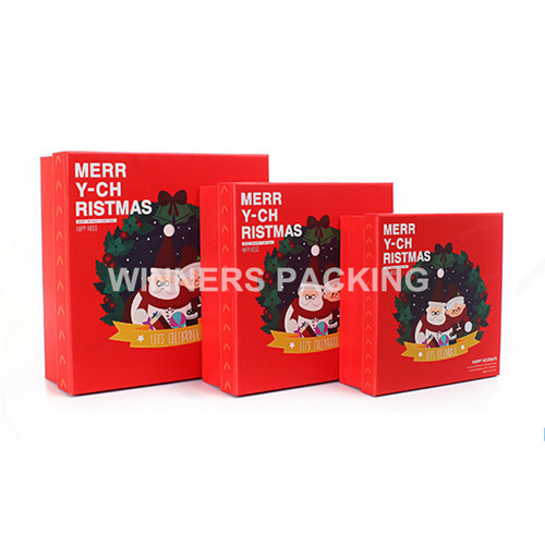 New arrival Fashional Customized Paper Christmas Cardboard gift box with logo wholesale