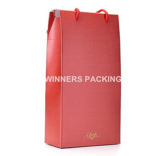 Customized Promotional Paper Wine Bag/Gift Wine Bag for Wine