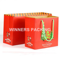 Custom luxury new style Christmas cardboard gift paper bag