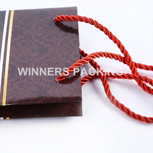 High Quality Customized Glossy Wine Bottle Gift Paper Bag