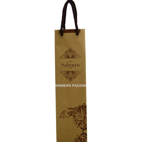 Wholesale bulk paper wine bottle gift bag